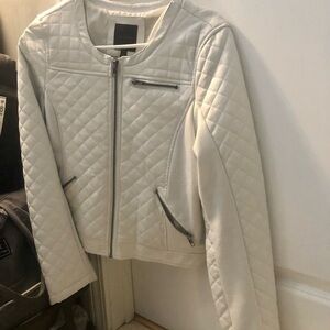 Women's Quilted White Jacket